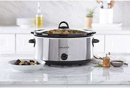7 Quart Oval Manual Slow Cooker – Stainless Steel - Curated Catalog S1