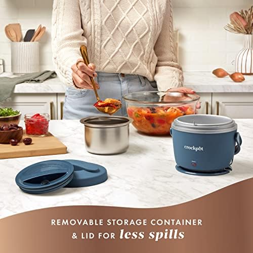 Electric Lunch Box Food Warmer 20oz – Faded Blue - Curated Catalog W0
