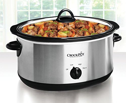 7 Quart Oval Manual Slow Cooker – Stainless Steel - Curated Catalog H7