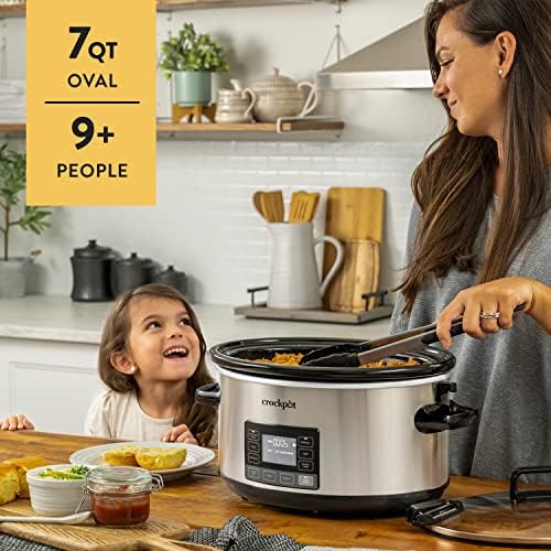 7 Quart Portable Programmable Slow Cooker with Timer - Curated Catalog S0