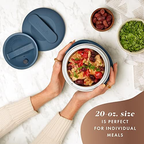 Electric Lunch Box Food Warmer 20oz – Faded Blue - Curated Catalog W0