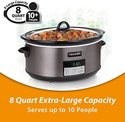 8 Quart Programmable Slow Cooker with Auto Warm - Curated Catalog T7