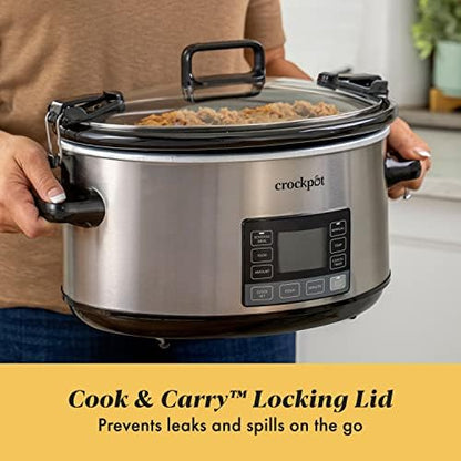 7 Quart Portable Programmable Slow Cooker with Timer - Curated Catalog S0