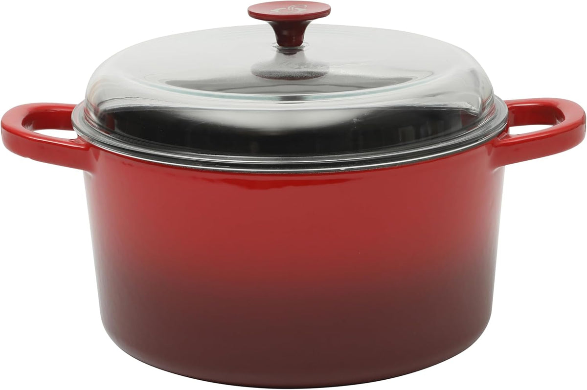 3 Quart Enameled Cast Iron Dutch Oven – Aqua - Curated Catalog D7