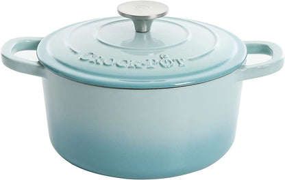 3 Quart Enameled Cast Iron Dutch Oven – Aqua - Curated Catalog W9