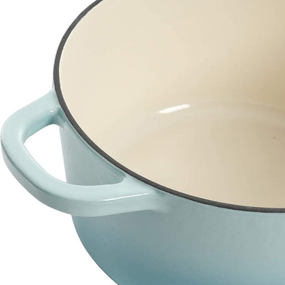 3 Quart Enameled Cast Iron Dutch Oven – Aqua - Curated Catalog D7